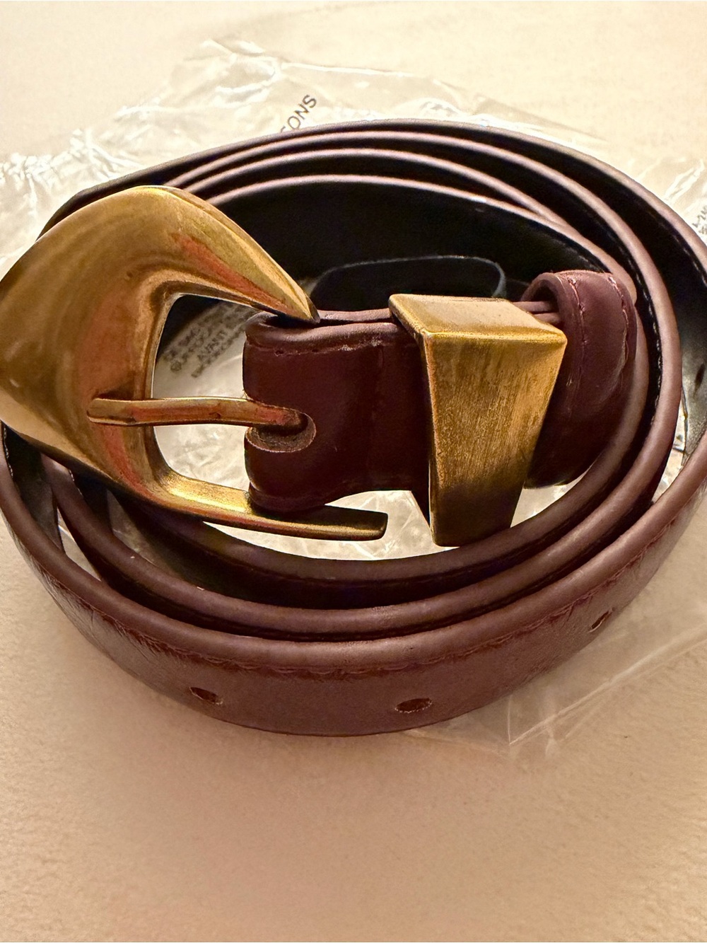 8 Other Reasons Harper Belt in Burgundy with Gold Buckle
